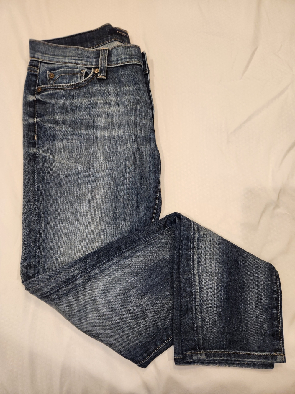 Fidelity Denim Womens Skinny Faded Blue Jeans